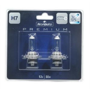 Image de Norauto 2 Ampoules PREMIUM H7 lumière bleutée 55 W 12 V