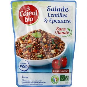 Céréal bio Salade de lentilles, épeautre, tofu et petites légumes