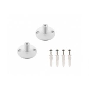 SLV Supports muraux pour câble tendu T.B.T, blanc, 2 pièces, 3cm - Blanc