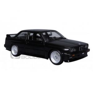 Bburago Voiture Miniature de Collection 1/24 - BMW M3 (E30) - 1988 - Black - 21100BK