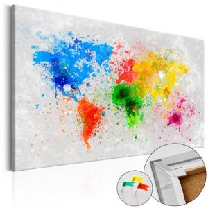 Artgeist Tableau en liège - Tableau en liège: expressionnisme mondial 120x80