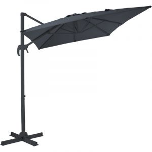 Axi Coco Parasol D&eacute;port&eacute; Gris/Anthracite - Parasol D&eacute;port&eacute; Rectangulaire 200x300 Cm - Parasol Pied D&eacute;port&eacute;, Structure Aluminium - Rotation 360 - Parasol D&eacute;port&eacute; Inclinable - R&eacute;sistant Aux Uv