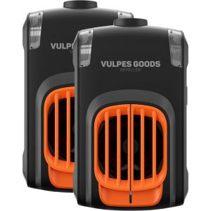 Vulpes Goods Deterrent - Dissuasion de la martre - Dissuasion de la martre de pierre - Combattant de la martre - Intérieur et extérieur - Fréquences automatiques et lampes flash - USB et batterie de voiture - Martres, souris et rats - PRO V2 - 2 pièces