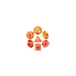 Epic Forge HDGD-04 Lot de 7 Dés en boîte – Feu Phosphorescent