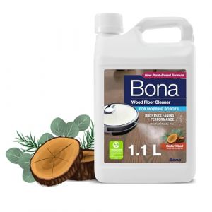 Bona Nettoyant Sols en Bois pour Robots Laveurs 1,1L - Produit Robot Laveur Sol - Detergent Robot Laveur - Produit Robot Aspirateur Laveur Sol