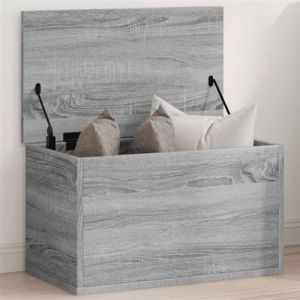 VidaXL Bo&icirc;te de rangement sonoma gris 60x35x35 cm bois d ing&eacute;nierie