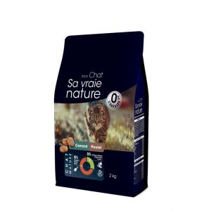 Image de Sa vraie nature Croquettes Chat Mature Canard et Poulet 2 kg