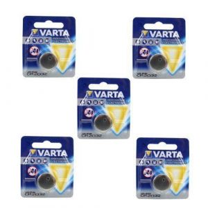 Varta Piles Bouton CR2032, lot de 5, Power on Demand, Lithium, 3V, emballage sécurisé pour les enfants, pour petits appareils électroniques - clés de voiture, télécommandes, balances