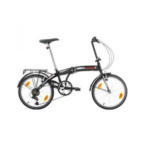 BACHINI FOLDING 20", 6 SP, BLACK GLOSS, STICKERS: RED-WHITE