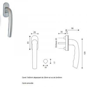 Poign&eacute;e De Fenetre Gd Menuiseries