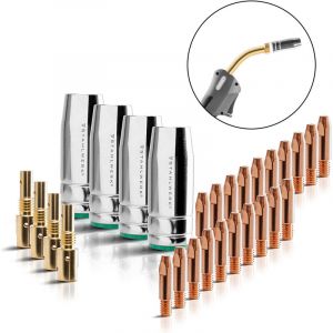 Mig mag Pièces d'usure 28 pcs. pour torche de soudage 25AK Accessoires de soudage - Stahlwerk
