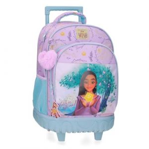 Disney. Regardez-nous briller sac ? dos ? roulettes rose Disney