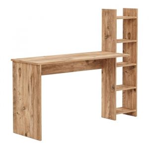 [en.casa] - Bureau Chagtuniejle avec étagère 150 x 45 x 120 cm effet bois