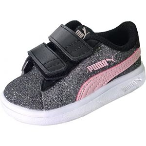 Puma Smash v2 Glitz Glam V Inf, Basket, Black-Almond Blossom, 37 EU