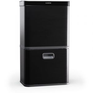 Klarstein T Touchless Sensor Poubelle sans contact 56 L inox Fermeture douce 3 bacs