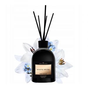 Diffuseur de parfum d'ambiance musc blanc jusqu'à 90 jours bâtonnets assainisseurs 250 ml
