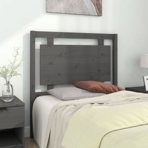 VidaXL Tête de lit Gris 95,5x4x100 cm Bois massif de pin - Gris