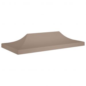 VidaXL Toit de tente de r&eacute;ception 6x3 m Taupe 270 g/m&sup2;