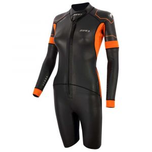 Zone3 Versa Swimrun Wetsuit Women, black/orange/gun metal S Tall Combinaisons néoprènes