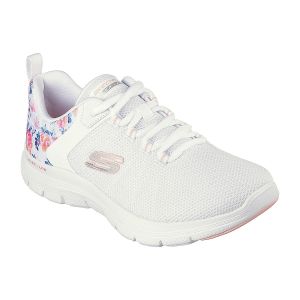 Image de Skechers Flex Appeal 4.0, Basket Femme, Garniture en Maille Blanche, 37 EU