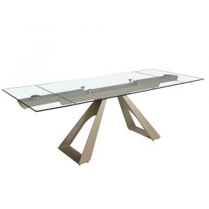 Table à manger à rallonge rectangulaire verre trempé Angel Cerdà