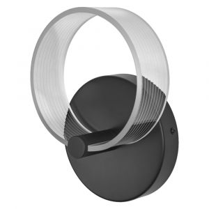 Ledvance Applique murale décorative Decor Circle, 1 lampe, 8W, 800lm, 3000K/4200K/6500K, blanc chaud/blanc froid/lumière du jour, plastique, noir