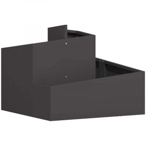 VidaXL Cache-pot de jardin Noir 60 x 60 x 50 cm Acier
