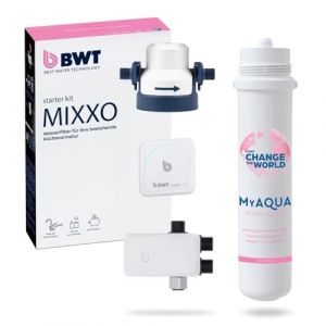 BWT MIXXO starter kit - Mineralizer | Filtre à eau sous évier pour votre robinet de cuisine existant | Avec cartouche filtrante minéralisante