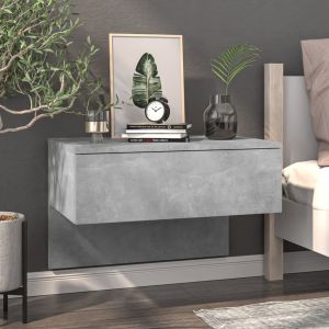 Image de VidaXL Table de chevet murale Gris béton Bois d'ingénierie