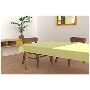 Soleil d'Ocre Nappe anti-tâches rectangle 160x270 cm alix vert citron, par Vert