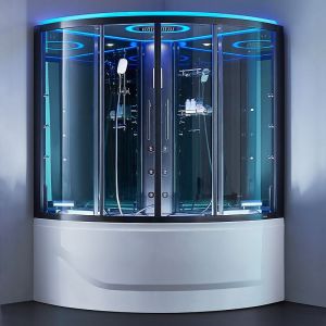 Baignoire balnéo douche hammam d'angle OMEGA 140S