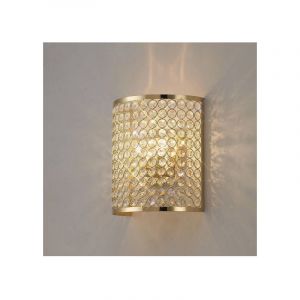 Image de Diyas Applique murale Ava Rectangle 2 Ampoules dor&eacute;/cristal