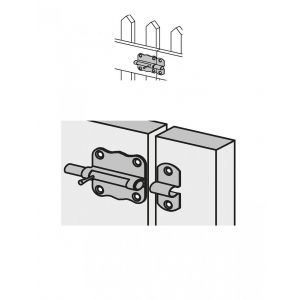 Hettich Verrou à poussoir acier L.33 x l.35 mm