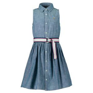 Image de Ralph Lauren Robe chambray sans manches Bleu - Taille 10 Ans