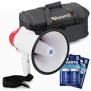 Vonyx MEG020 Kit mégaphone compact 20 Watts - avec mégaphone porte-voix sac de transport BeamZ AC-120
