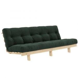 Banquette convertible futon LEAN bois de pin coloris algue 130x200 cm