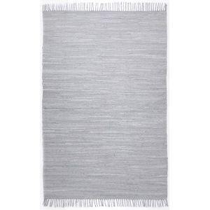 Theko Tapis réversible en coton - tissé à la main Gris 120x180