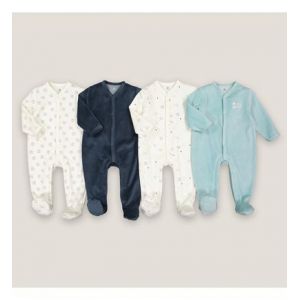 Lot de 4 pyjamas 1 pièce en velours