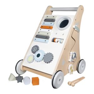 Trotteur d'activités en bois - Multicolore