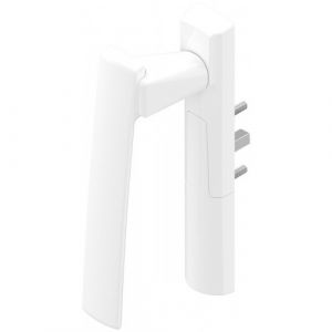 La Crois&eacute;e DS Poign&eacute;e Sarena int&eacute;rieure d&eacute;port&eacute;e pour profil de 33 &agrave; 47 mm d'&eacute;paisseur finition blanc RAL 9010 B DS8522 (036) droite - LA CROISEE D.S.