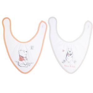 2 bavoirs naissance bandana réglables Winnie l'ourson