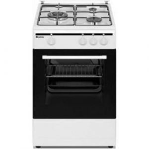 Meireles G 130 W Cuisinière à Gaz Butane/Propane 3 Zones 50 cm + Four 49 L Blanc