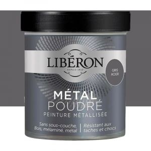 Liberon Peinture métallisée Métal Poudré Gris Acier 0,5 l