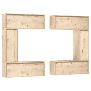 VidaXL Meubles TV 6 pcs Bois massif de pin