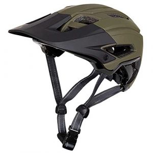 Casque velo vtt hey vert olive mat et noir