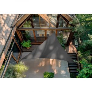Jardiline Voile d'ombrage triangulaire RIVAGE Gr&egrave;ge - 3,60 x 3,60 m - Qualit&eacute; Premium