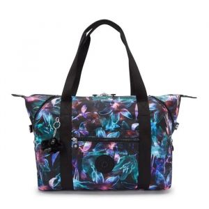 Kipling Sac de voyage violet foncé noir pour femme - Basic PRT Art M Travel Tote Bag M Spectral Orchid 289408