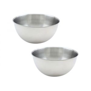 Fackelmann 9312150 Bol inox pour m&eacute;langer, saladier inox, bol &agrave; mixer, ustensile de p&acirc;tisserie, Acier inoxydable, 20,5 cm