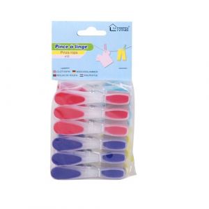 Urban living 12 Pinces à linge - Plastique - Multicolore