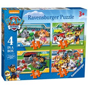 Ravensburger Boîte de 4 puzzles Pat'Patrouille (12, 16, 20 et 24 pièces)
